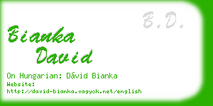 bianka david business card